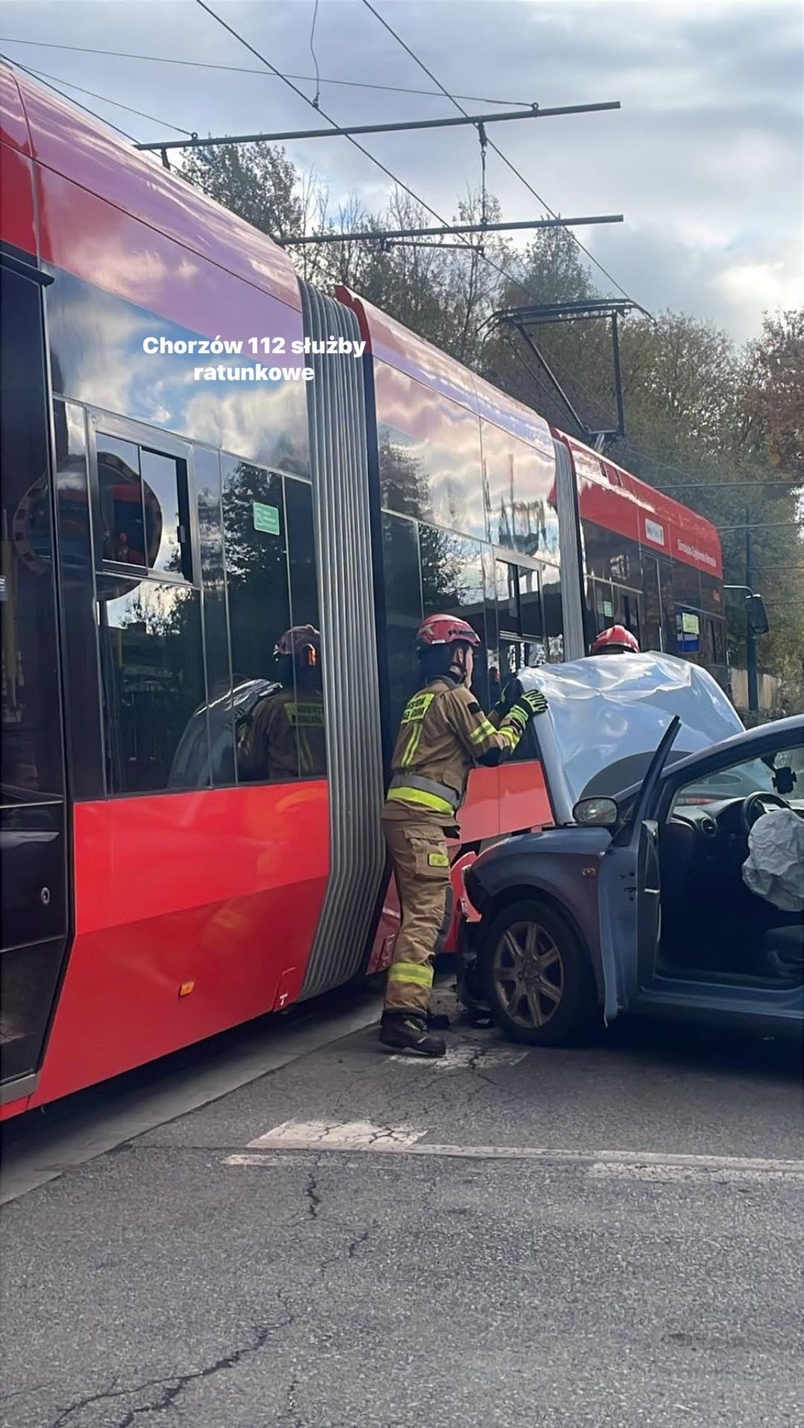 Kolizja z tramwajem na przejeździe przy ul. Nowej Kolizja z tramwajem na przejeździe przy ul. Nowej