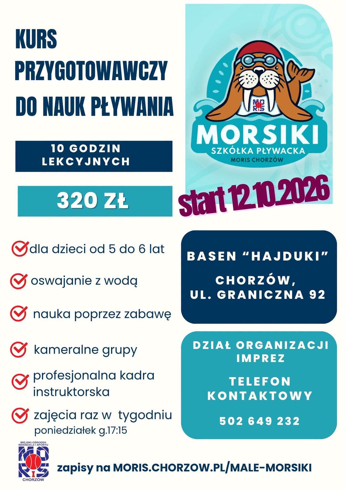 Kurs oswajający z wodą dla najmłodszych! Zapisy już wystartowały Kurs oswajający z wodą dla najmłodszych! Zapisy już wystartowały
