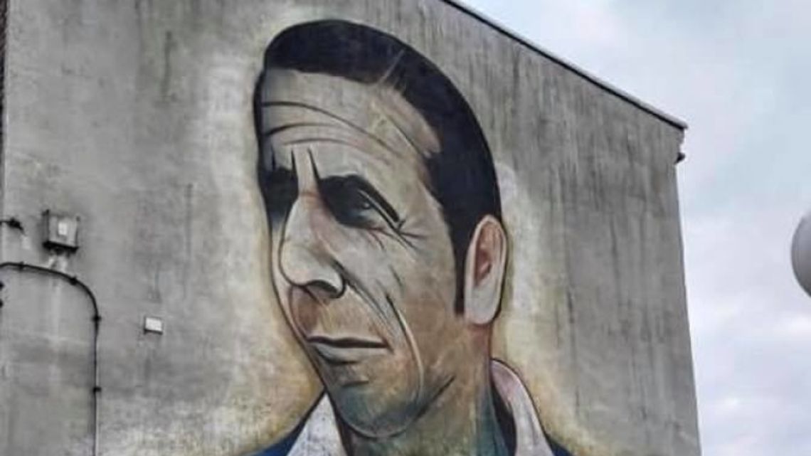 Mural z Gerardem Cieślikiem zdewastowany Mural z Gerardem Cieślikiem zdewastowany