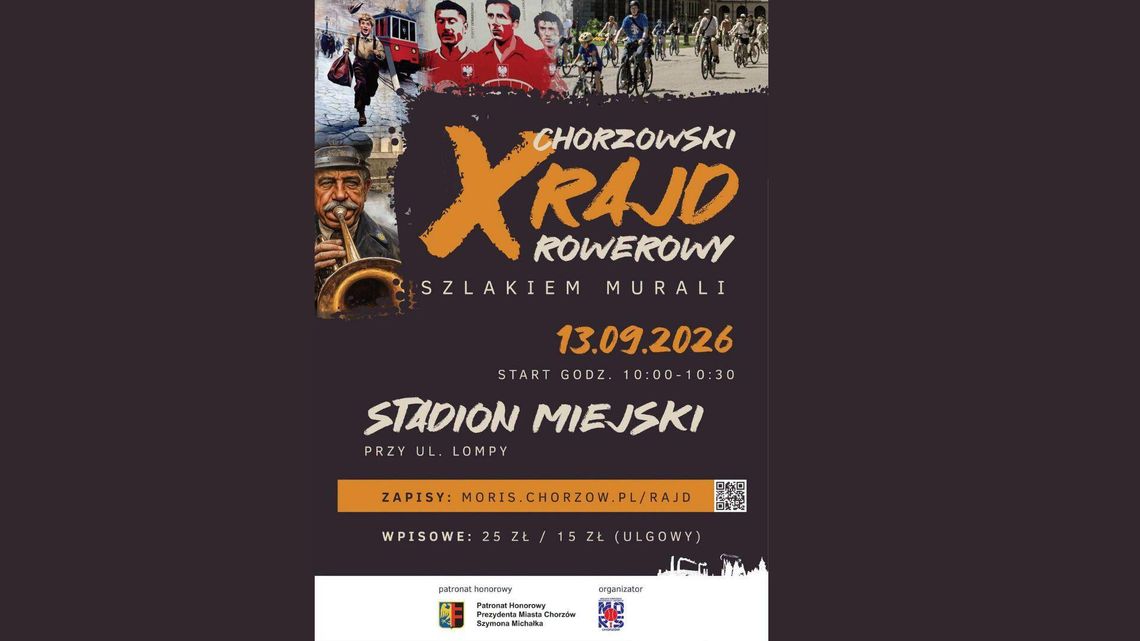 Nadchodzi 10. Chorzowski Rajd Rowerowy! Tym razem uczestnicy pojadą szlakiem miejskiego street artu Nadchodzi 10. Chorzowski Rajd Rowerowy! Tym razem uczestnicy pojadą szlakiem miejskiego street artu
