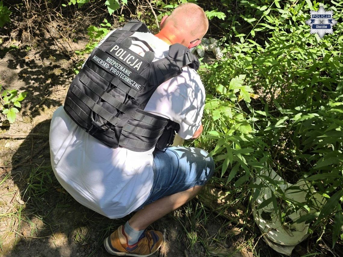 Niebezpieczne znalezisko w chorzowskim lesie Niebezpieczne znalezisko w chorzowskim lesie