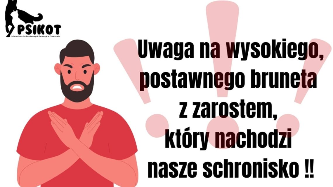 Nieznajomy kręci się w okolicy chorzowskiego schroniska i zaczepia ludzi