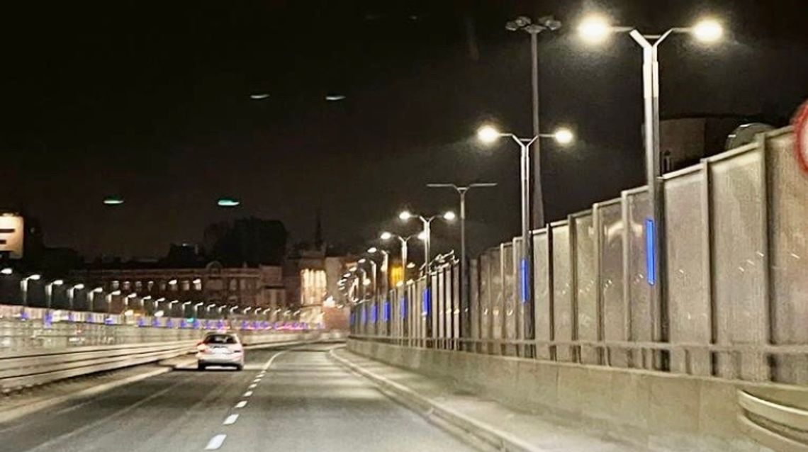 Nowe oświetlenie na chorzowskiej estakadzie Nowe oświetlenie na chorzowskiej estakadzie