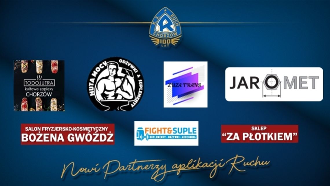 Nowi partnerzy aplikacji Ruchu Chorzów