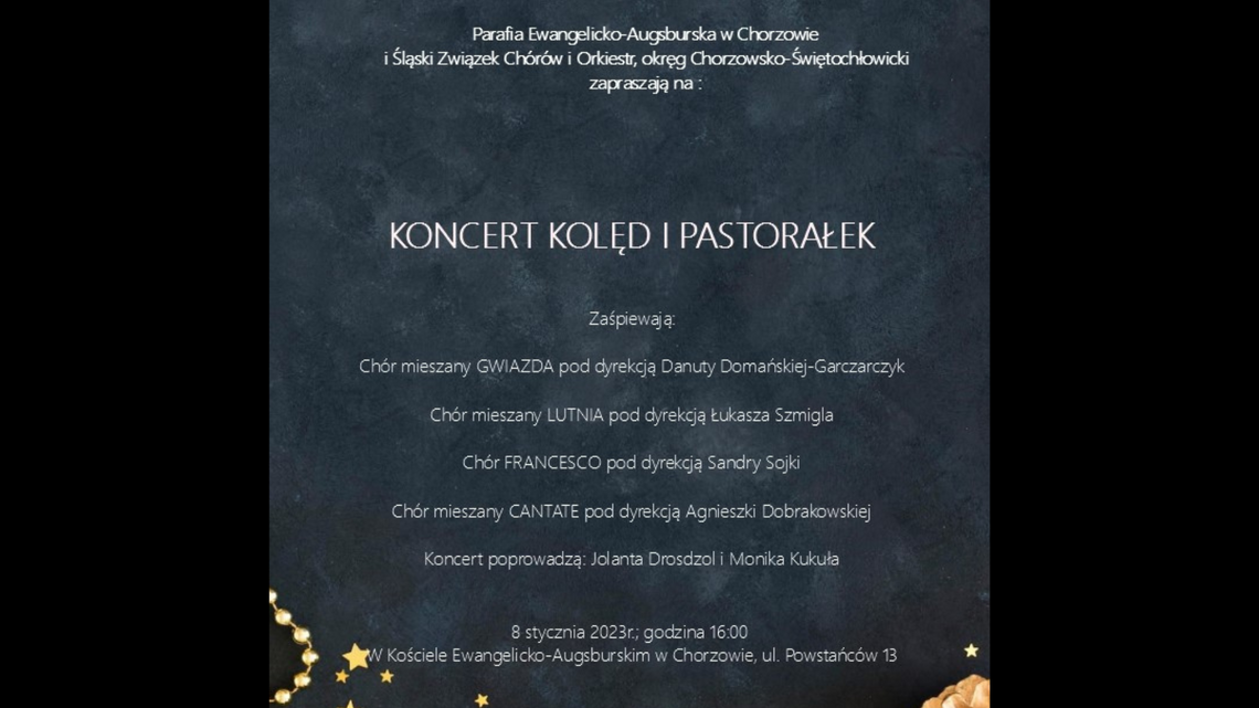 Przed nami Koncert Kolęd i Pastorałek