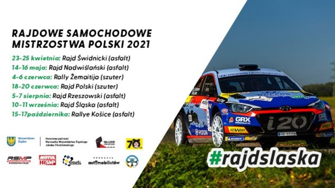 Rajd Śląska piąty raz z rzędu w kalendarzu Mistrzostw Polski