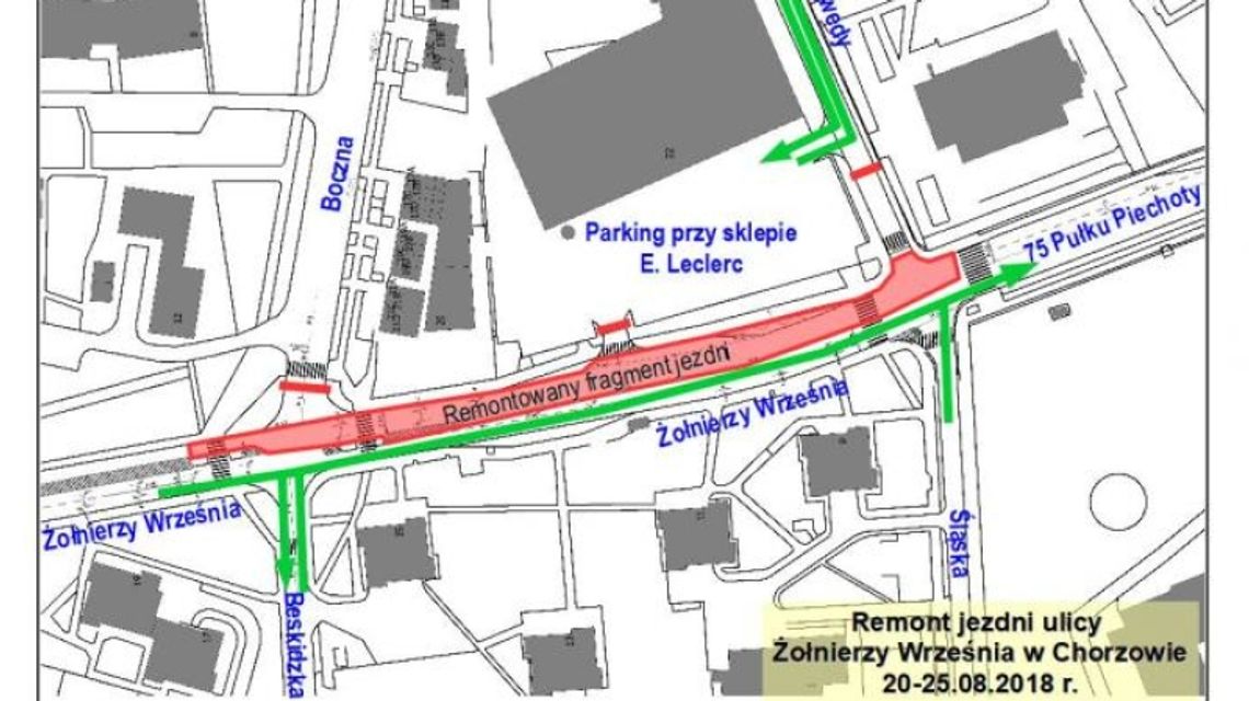 Remont jezdni na Żołnierzy Września