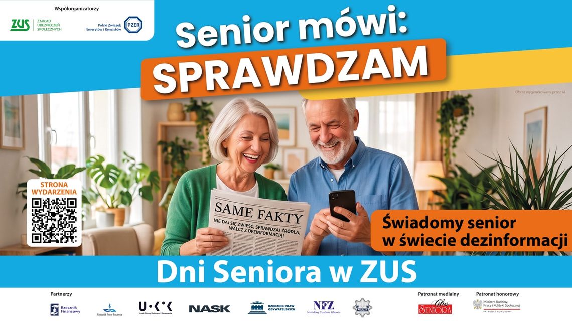 Senior mówi: SPRAWDZAM! Zapraszamy na Dni Seniora w ZUS Senior mówi: SPRAWDZAM! Zapraszamy na Dni Seniora w ZUS