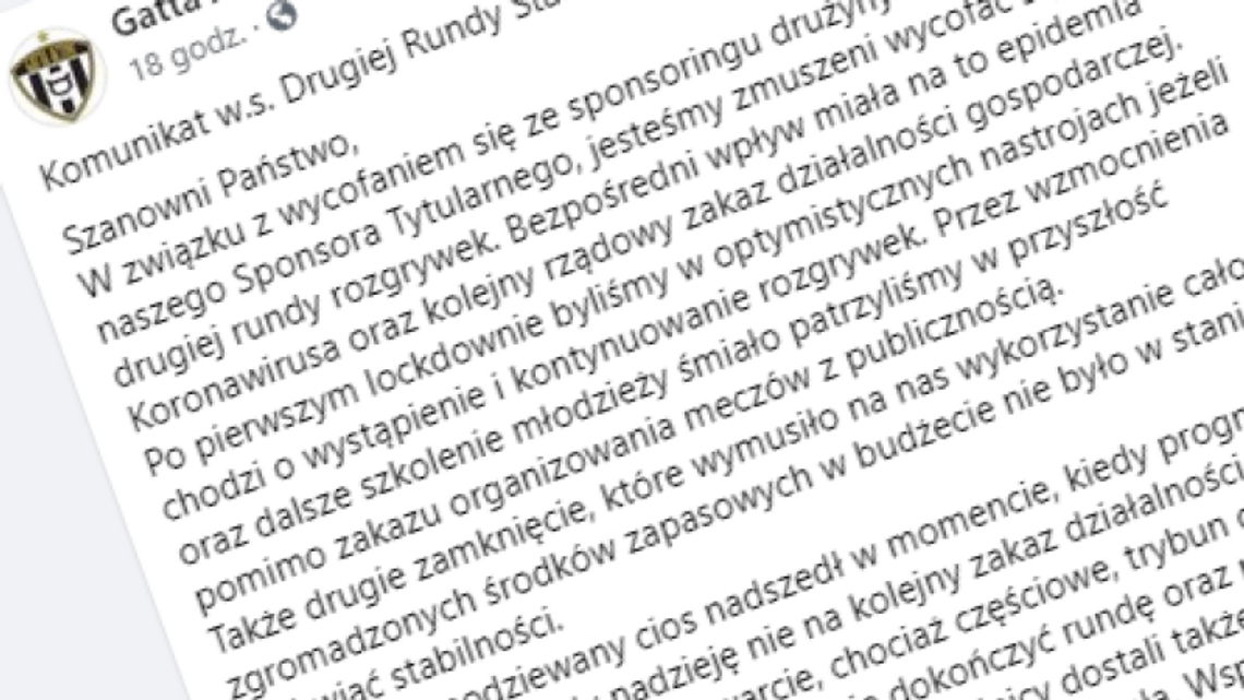 Sobotni mecz Clearexu odwołany. Przeciwnik wycofał się z rozgrywek