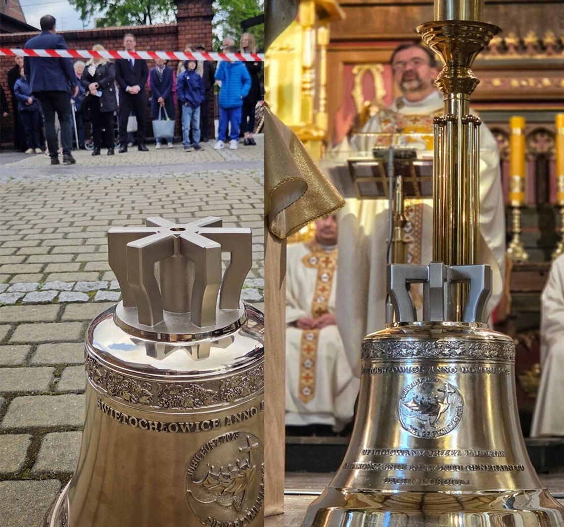 Ten dzwon zabrzmi, gdy umrze parafianin. Niezwykły symbol zawisł w kościele w centrum Świętochłowic Ten dzwon zabrzmi, gdy umrze parafianin. Niezwykły symbol zawisł w kościele w centrum Świętochłowic