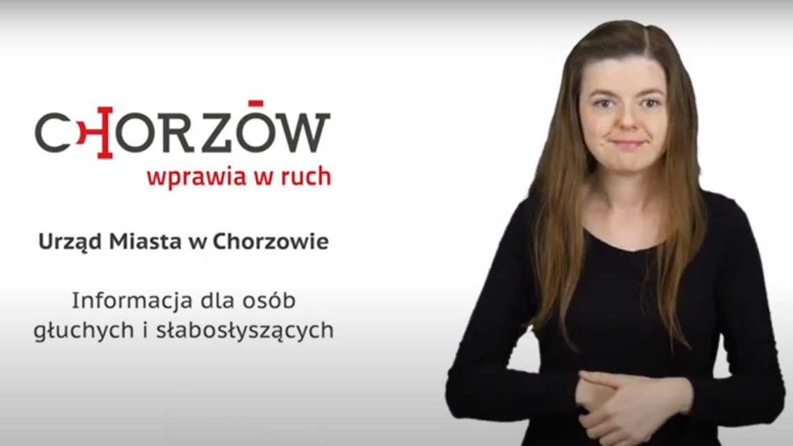 Tłumacz on-line języka migowego działa w Urzędzie Miasta w Chorzowie