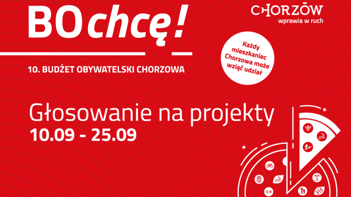 Trwa głosowanie w ramach 10. edycji chorzowskiego Budżetu Obywatelskiego!