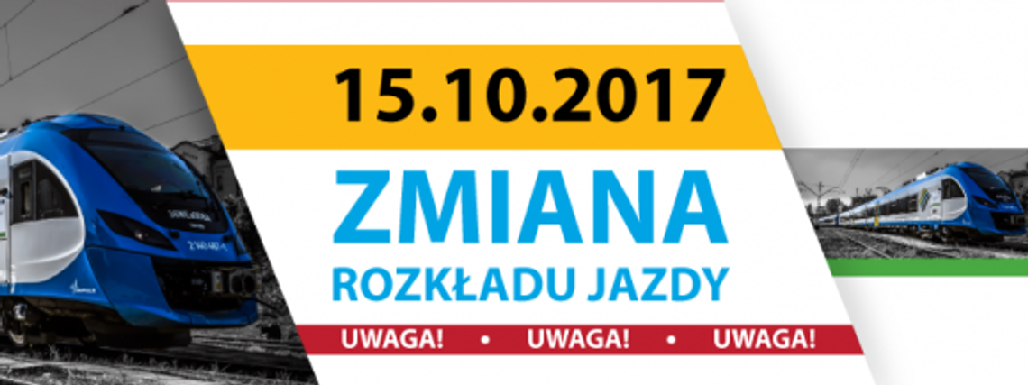 UWAGA! Zmiana rozkładu jazdy