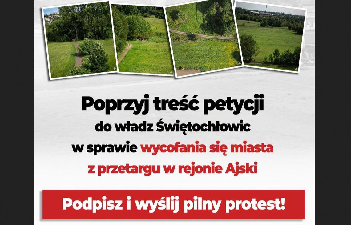 W sieci ruszyła petycja przeciwko sprzedaży zielonych terenów przy Ajsce w Chropaczowie W sieci ruszyła petycja przeciwko sprzedaży zielonych terenów przy Ajsce w Chropaczowie