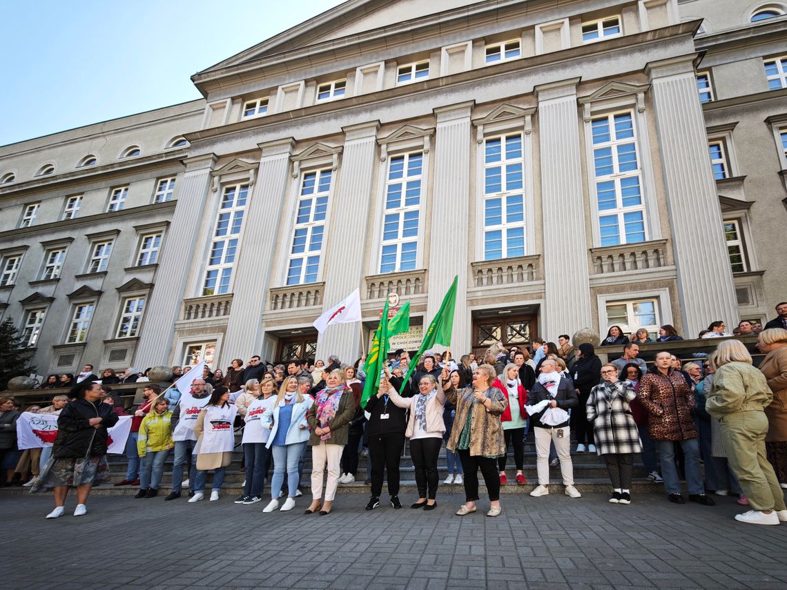 Wielki protest pracowników ZUS nie ominął Chorzowa