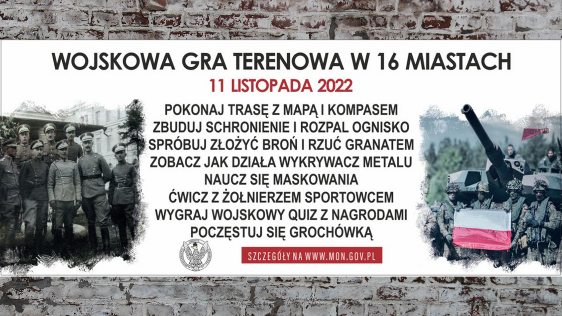 Wojskowa Gra Terenowa w ramach obchodów Święta Niepodległości [ZAPISY] 