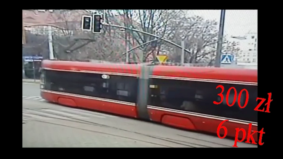 Wpadka motorniczej podczas działań "Bezpieczne Skrzyżowanie"