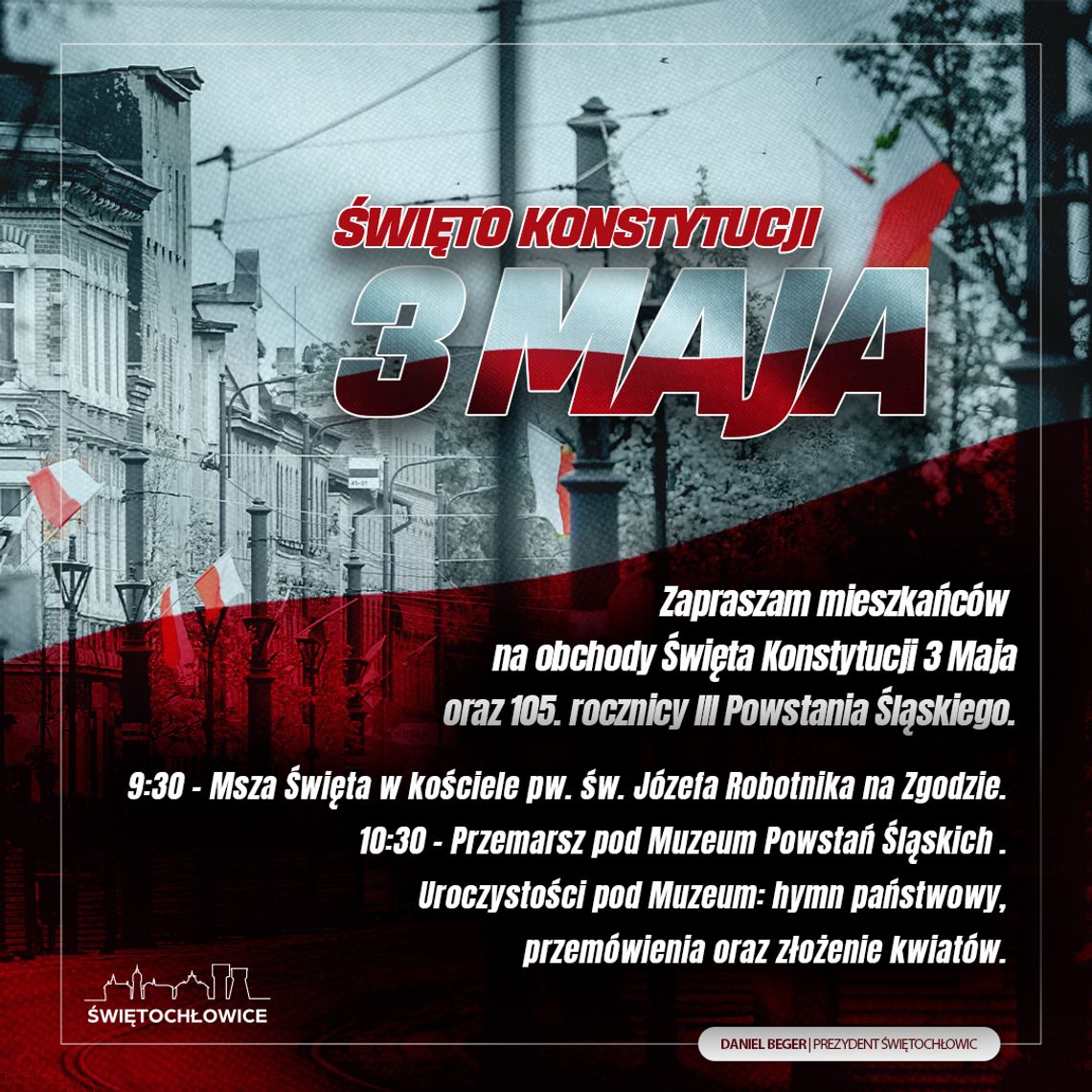 Wspólne obchody 3 Maja i rocznicy Powstania Śląskiego w Świętochłowicach. Sprawdź szczegóły