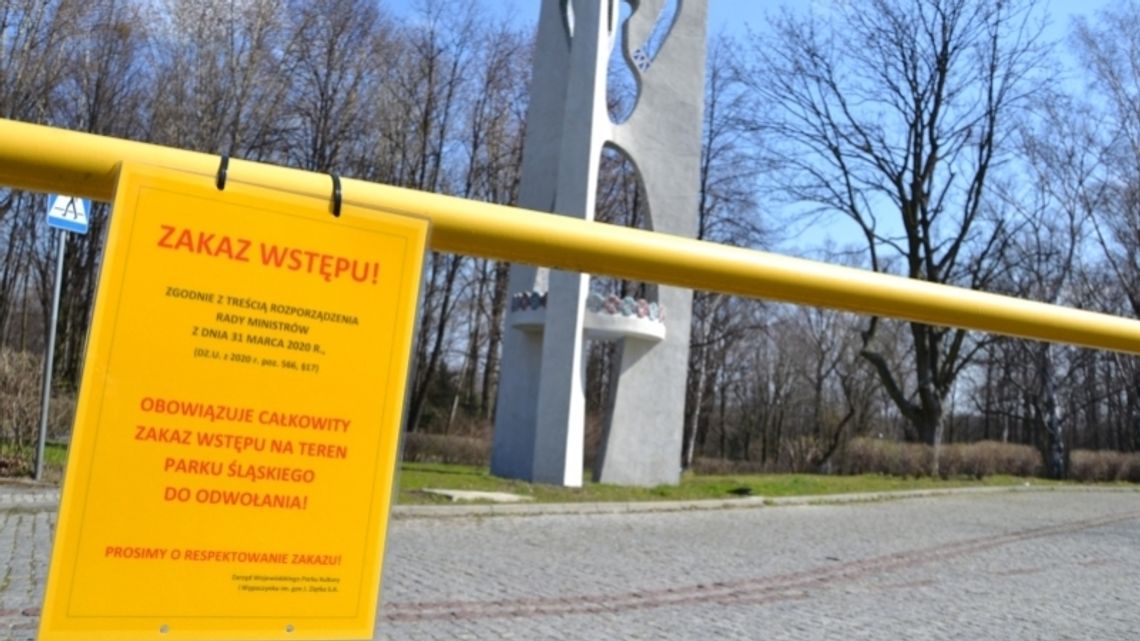 Zakaz wstępu do Parku Śląskiego
