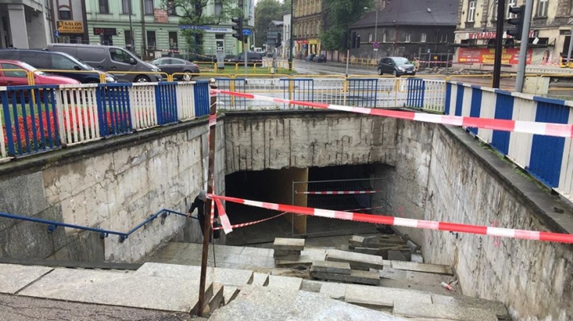 Zamknięcie przejścia podziemnego na "Flocie"