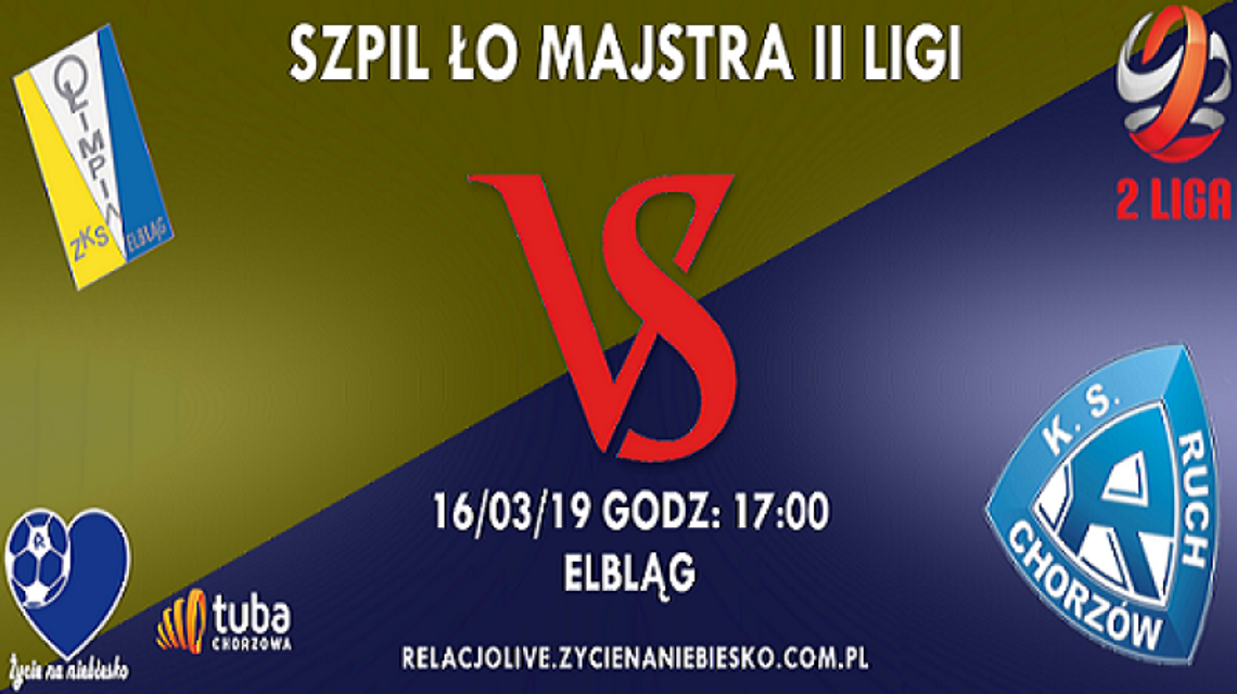 Zapraszŏmy na Ślōnski LIVE ze szpilu Olimpia Elbląg - Ruch Chorzów