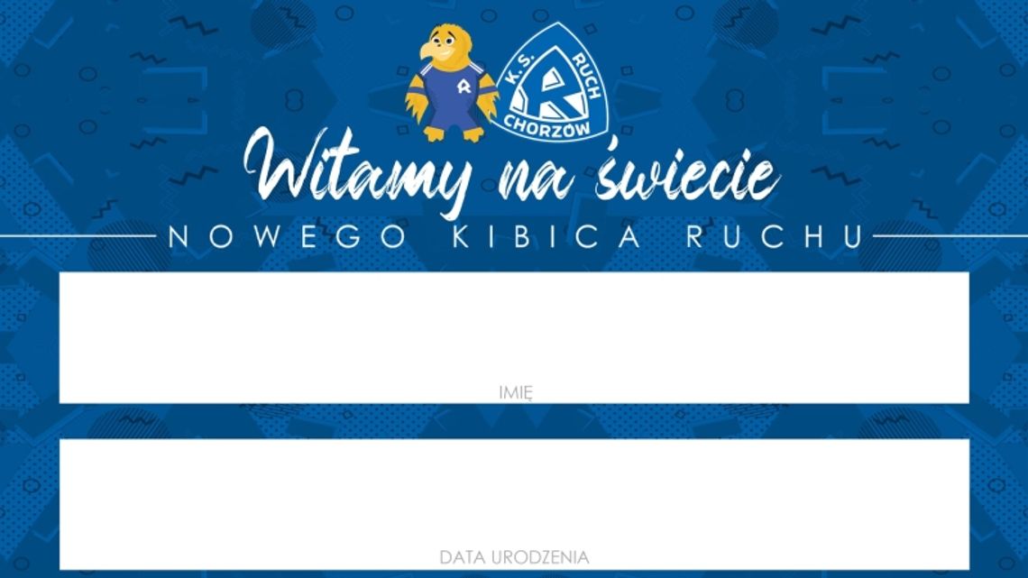 Zestaw młodego kibica i darmowy bilet na swój pierwszy mecz Ruchu dla noworodków w Zespole Szpitali Miejskich!