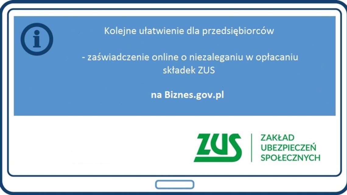 ZUS: Nowa usługa dla przedsiębiorców ZUS: Nowa usługa dla przedsiębiorców
