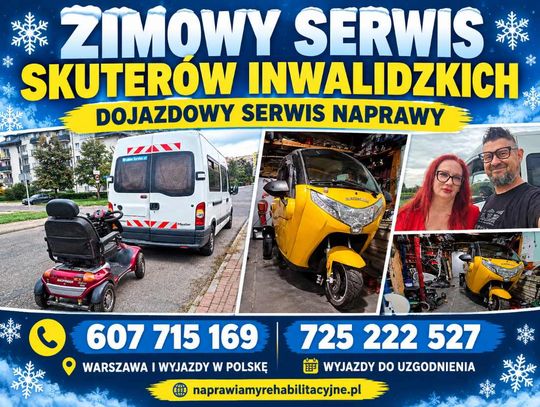 DOJAZDOWY SERWIS SKUTERÓW INWALIDZKICH Chorzów - ZADBAJ O SPRZĘT ZIMĄ