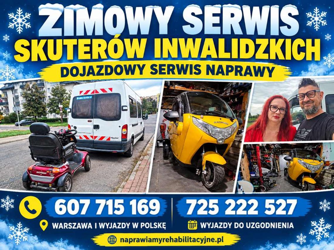 DOJAZDOWY SERWIS SKUTERÓW INWALIDZKICH Chorzów - ZADBAJ O SPRZĘT ZIMĄ