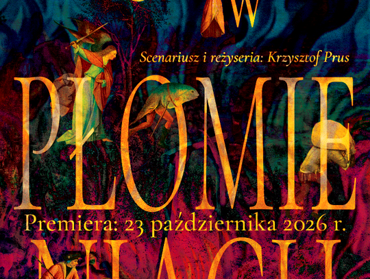 Plakat spektaklu Kto w płomieniach