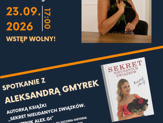 Spotkanie autorskie z Aleksandrą Gmyrek