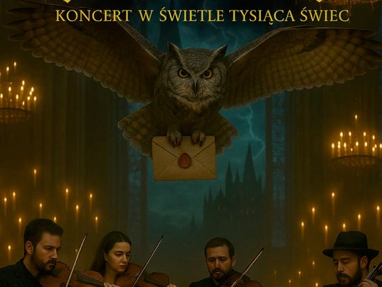 Plakat spektaklu Symfonia Magii – koncert w świetle tysiąca świec