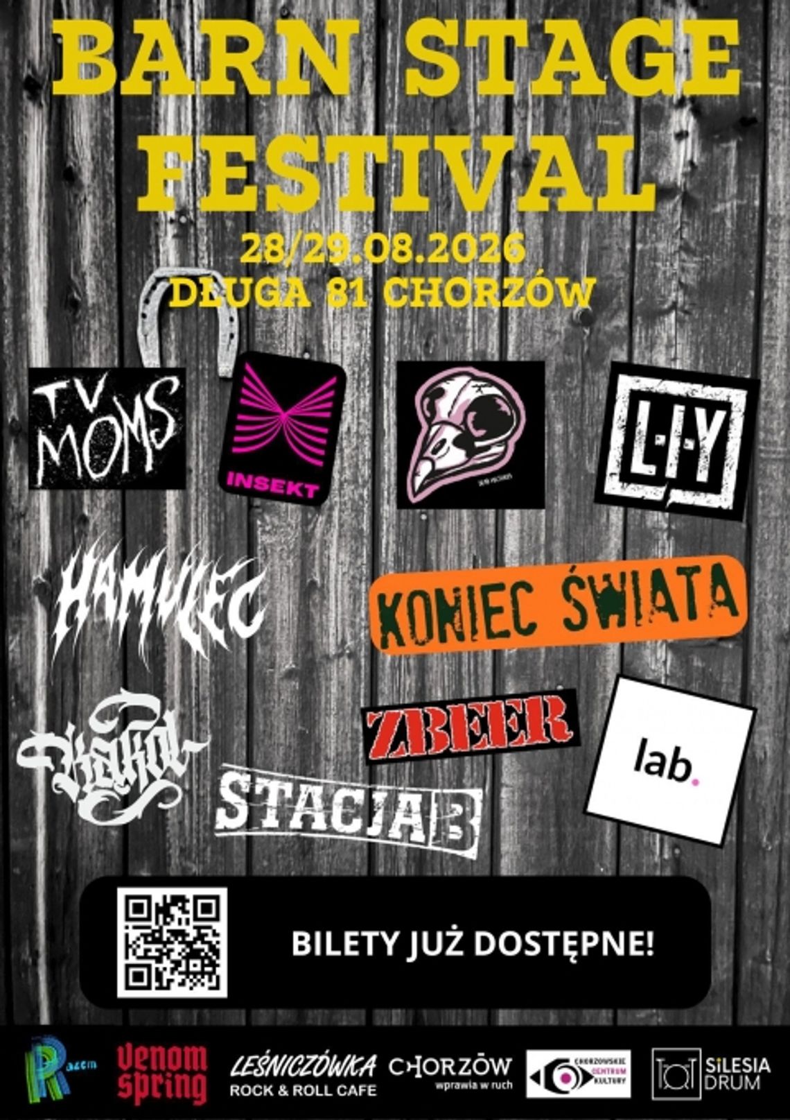 Plakat Barn Stage Festival 2026 w Chorzowie