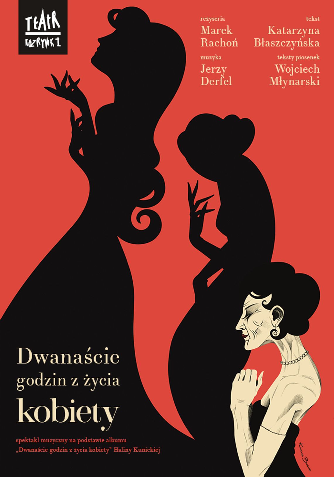 Dwanaście godzin z życia kobiety Plakat spektaklu Dwanaście godzin z życia kobiety