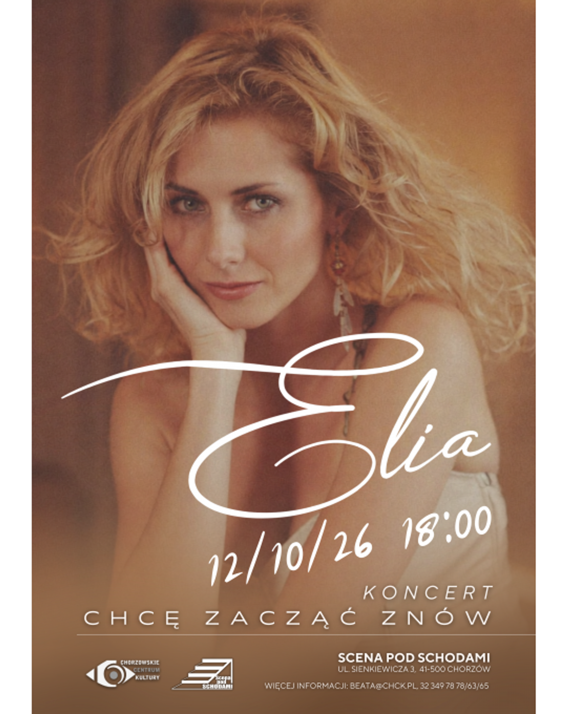 ELIA: Chcę zacząć znów – koncert w ChCK ELIA: Chcę zacząć znów – koncert w ChCK