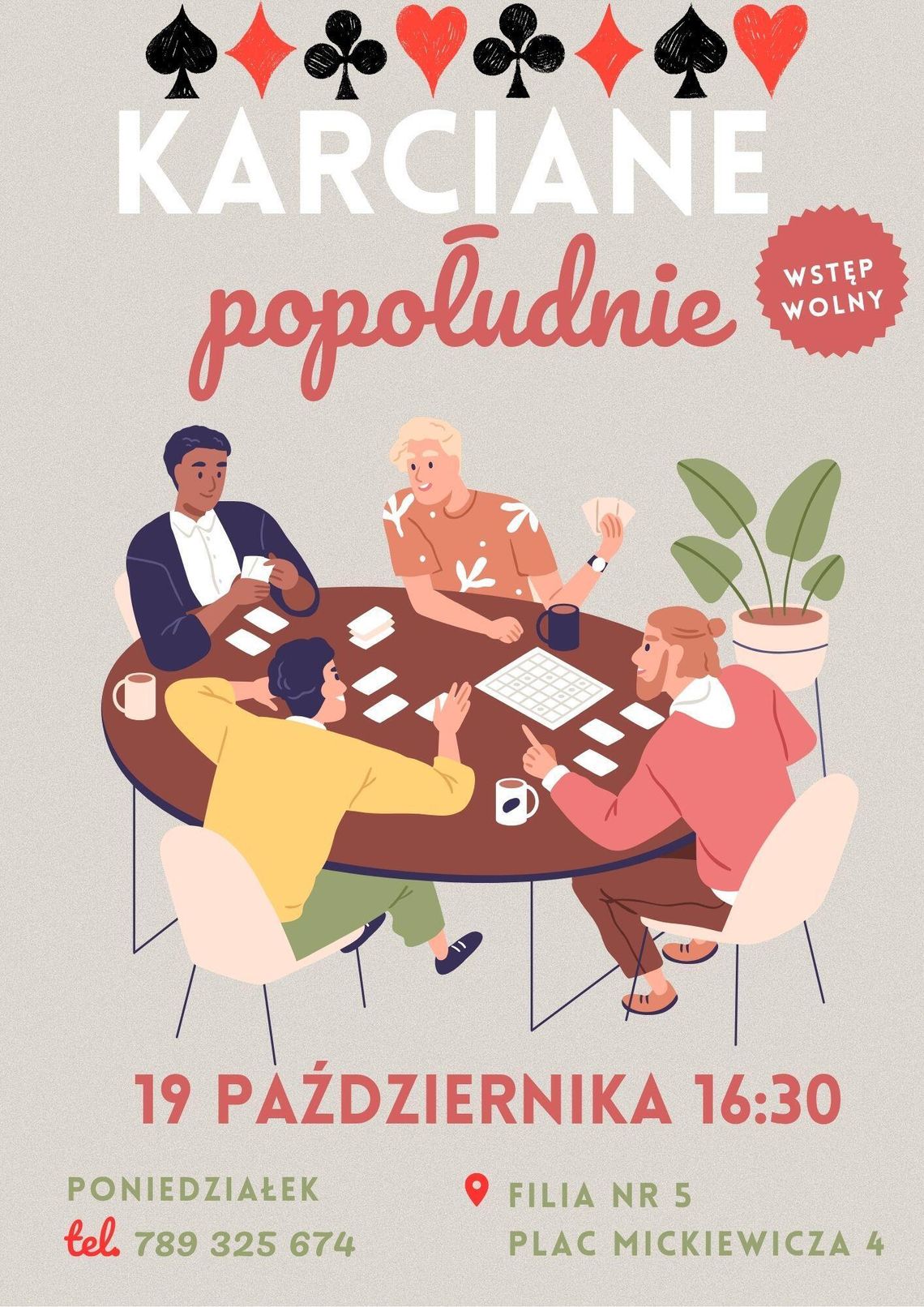Karciane popołudnie w bibliotece Karciane popołudnie w bibliotece