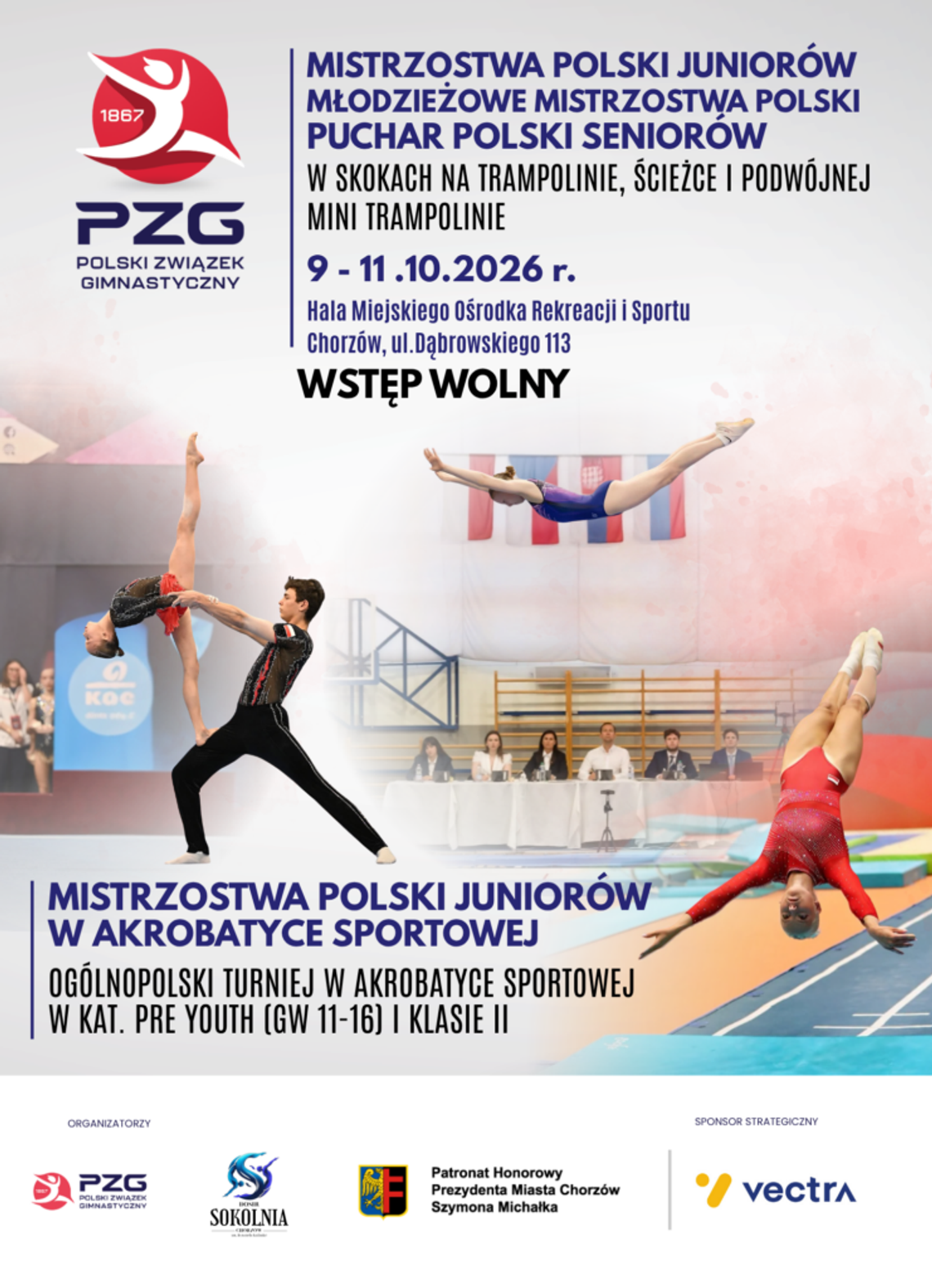 Mistrzostwa Polski w akrobatyce i trampolinie w Chorzowie Mistrzostwa Polski w akrobatyce i trampolinie w Chorzowie