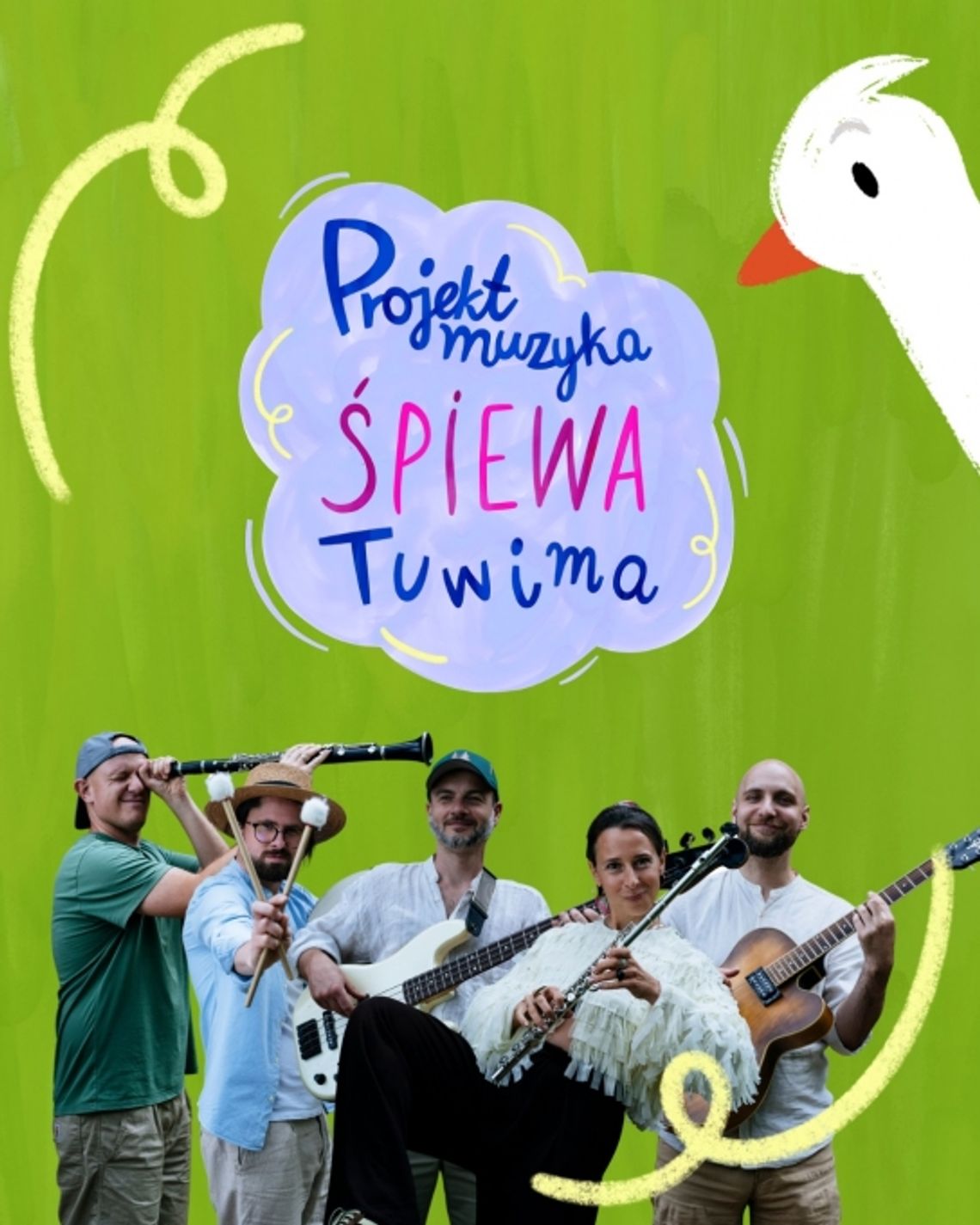 Plakat rodzinnego koncertu Projekt Muzyka śpiewa Tuwima