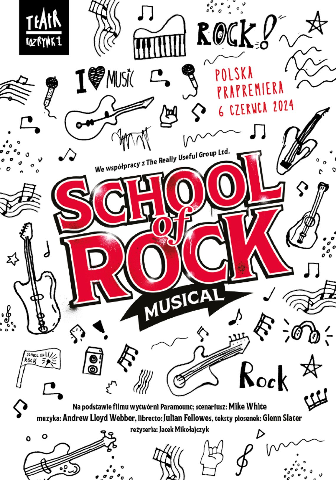 School of Rock Plakat spektaklu School of Rock