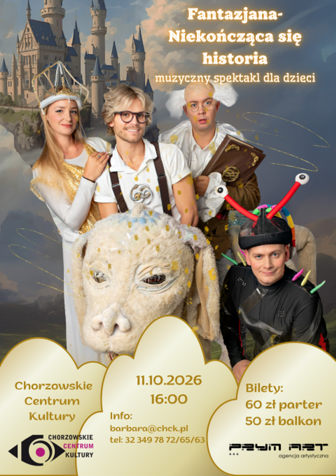 Spektakl muzyczny dla dzieci Fantazjana- niekończąca się historia Plakat wydarzenia Spektakl muzyczny dla dzieci Fantazjana- niekończąca się historia