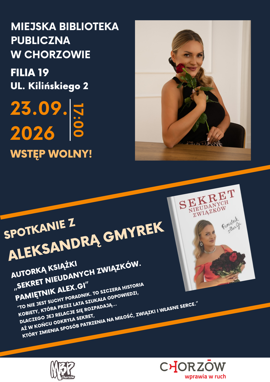 Spotkanie autorskie z Aleksandrą Gmyrek Grafika spotkania autorskiego z Aleksandrą Gmyrek