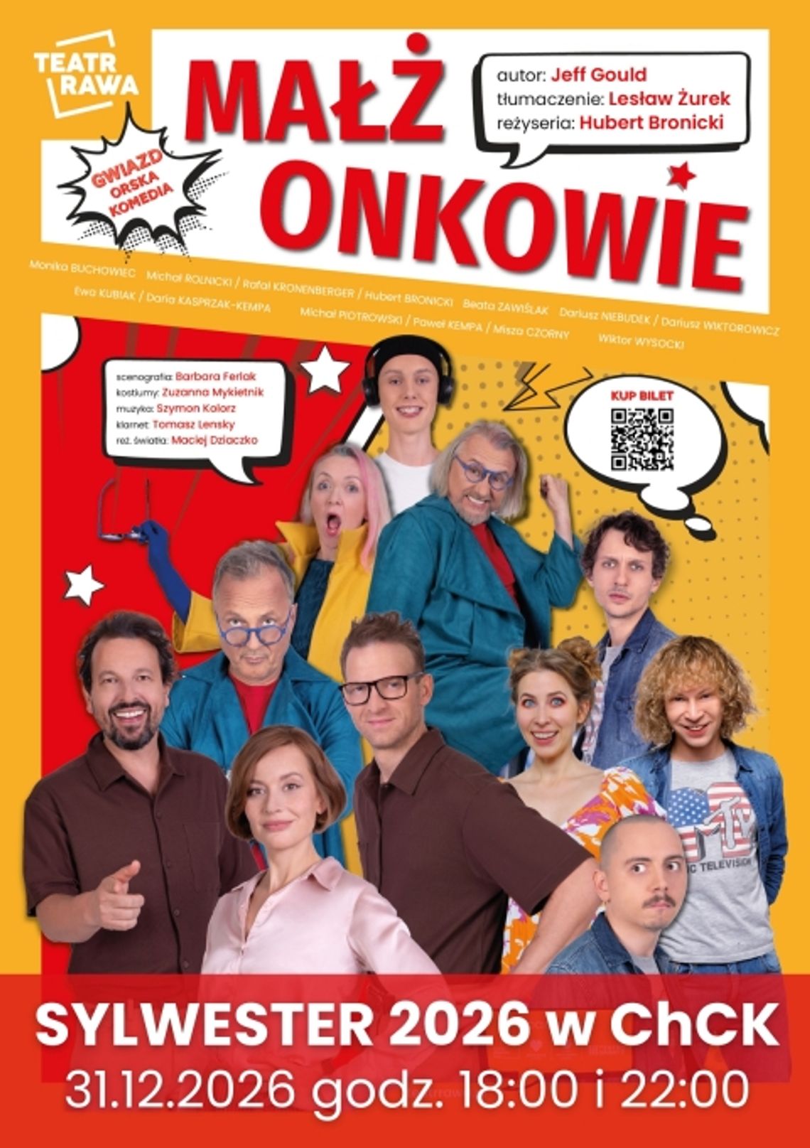 Sylwester z komedią „Małżonkowie” – dwa spektakle Plakat wydarzenia Sylwester z komedią „Małżonkowie” – dwa spektakle
