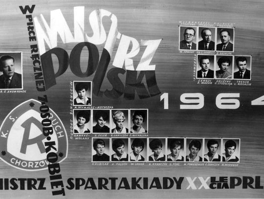 Tablo Ruchu Chorzów — mistrzynie Polski 1964